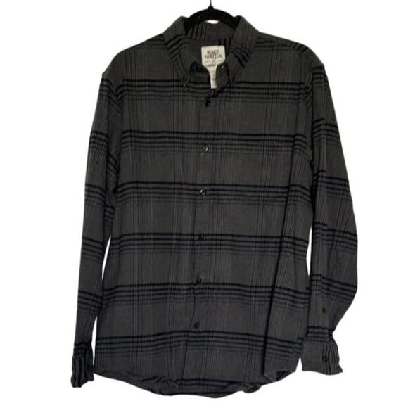 Blake Shelton Lands End Shirt Jacket Shacket Dark Gray Plaid - Picture 1 of 8